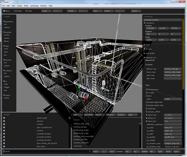 Debugging of a level in Glow engine