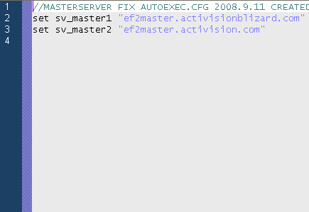 EF2 Master Server Fix via autoexec.cfg