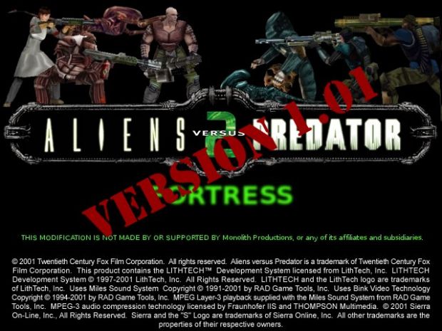 AvP2 Fortress v1.01, full version installer