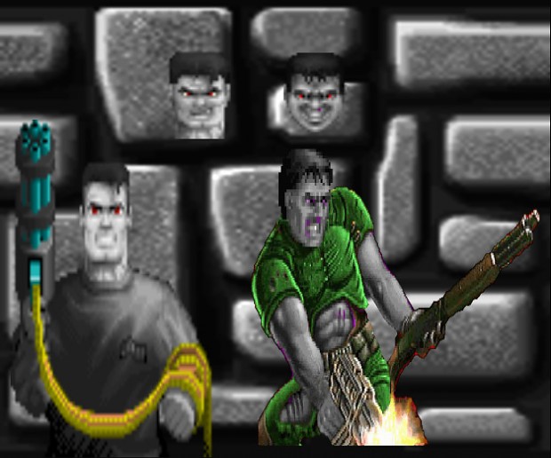 Mutant B.J. Blazkowicz and Doomguy