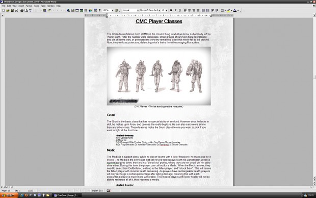 OverDose Design Document - 2010