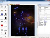 Space Blaster game being designed