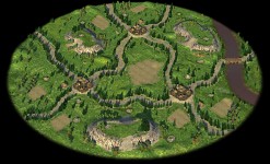 Circular maps and lush terrain