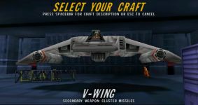 V-wing in a hangar