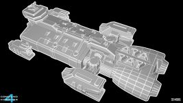 Global Stratospheric Transport Ship - a render