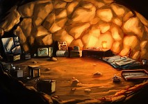 Airex and Alyx's cache concept art