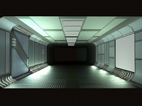 Scifi Hallway Render