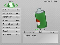 Sell menu
