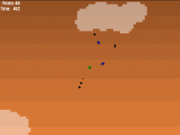 Shooting some planes and droppin' some bombs.