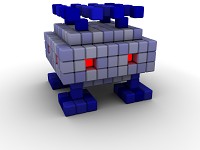 Voxelien high quality render