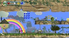 Level 7 - a witch hut with a nice rainbow