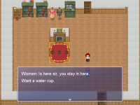 The player talking with a women