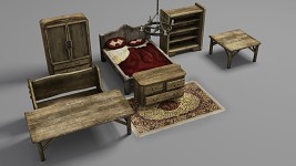 Render of Modeled House Furniture