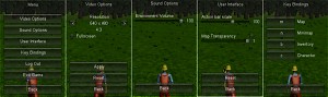 InGame Menu and submenus