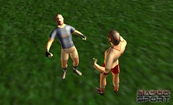 Player reacting to punch