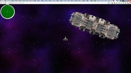 An actual screenshot of the "Space Game" tech demo