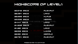 Highscore list