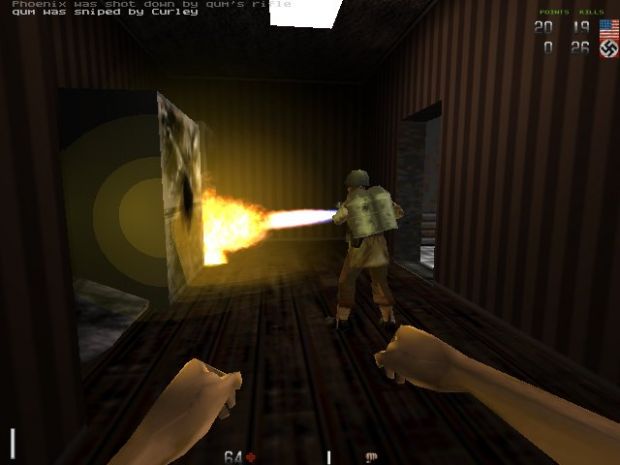 An allied flamethrower in action