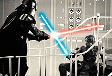 Vader & Luke - black & white