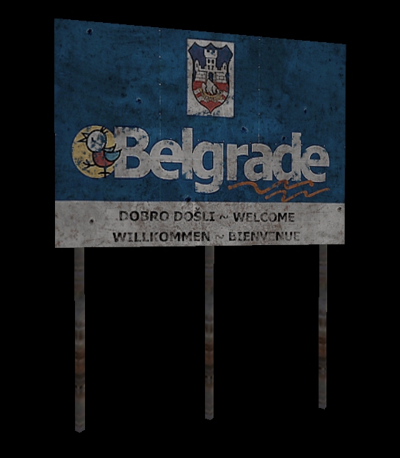 Belgrade Welcome Sign WIP