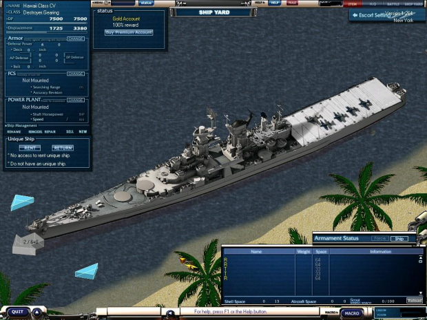 uss hawaii class battle cruiser carrier image - timemind productions