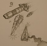 space combat scene