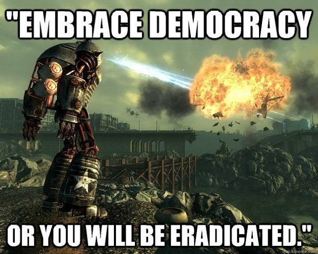 Embrace democracy...