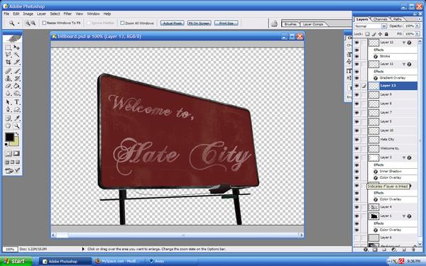 Vector billboard for my portfolio site