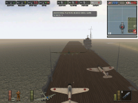 Bomber landing on hangar ship in bf 1942