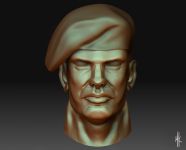 Turkish Maroon beret - Commander Sculpt