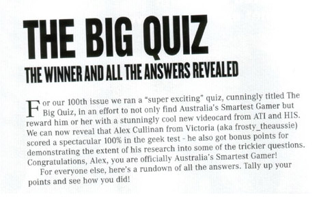 Australia's Smartest Gamer(?)