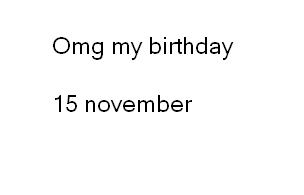 my birthday