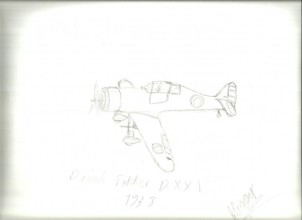 My drawing of a Fokker DXX.I