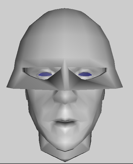 Front view of the Orc Iron Cap helm