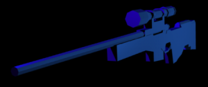 AWSM Sniper rifle (Low Poly)