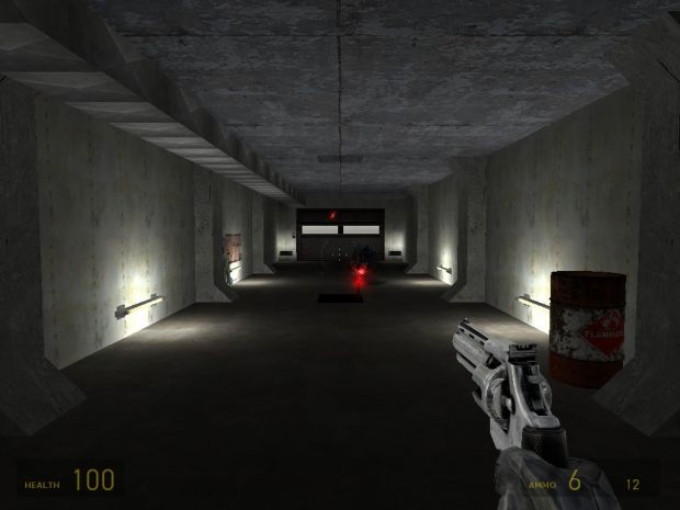 A detailed corridor with man hacks