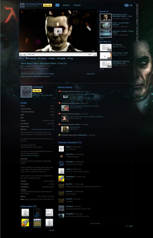 YouTube Layout