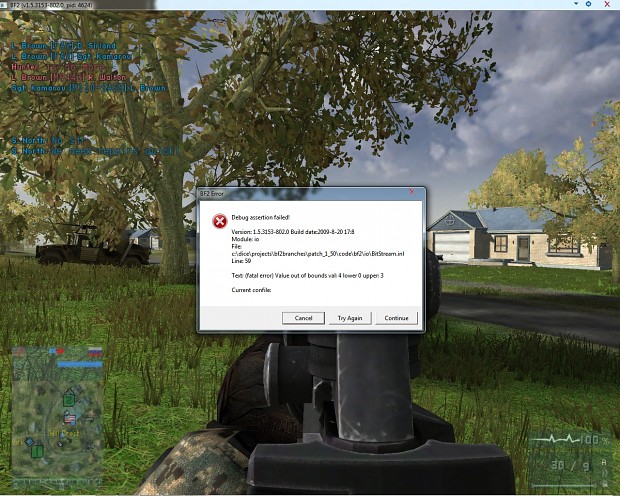 Error message.