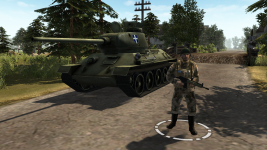 Cypriotic soldier and tank (T-34/85) 1974