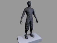 First bake of the scout low poly.
