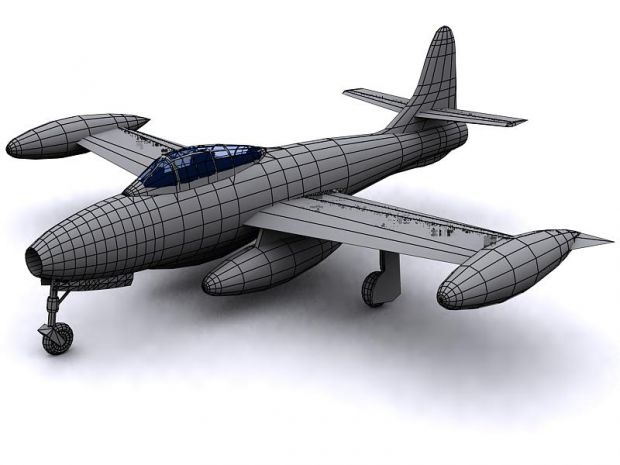 F-84G WIP Wire Render 