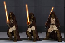 Chewy in Jedi robes