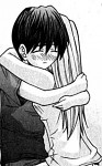 Kouta and Nyu hugging