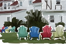 Chairs on the lawn