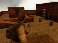 Over the shoulder zombie fights