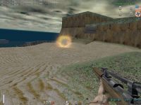 Explosions on the beach