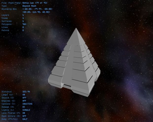 New Pyramid ship model - WIP 60%