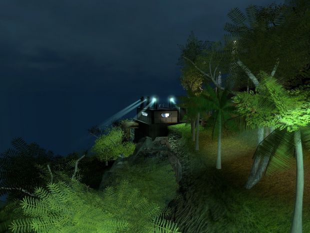 Coastline with foliage