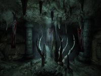 Skeletal fingers coming from the ground