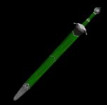 Green Hilt/Sheath w/ Silver Hilt
